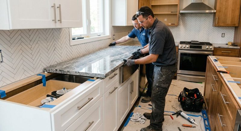 Granite Slab Installation in Santa Rosa, CA